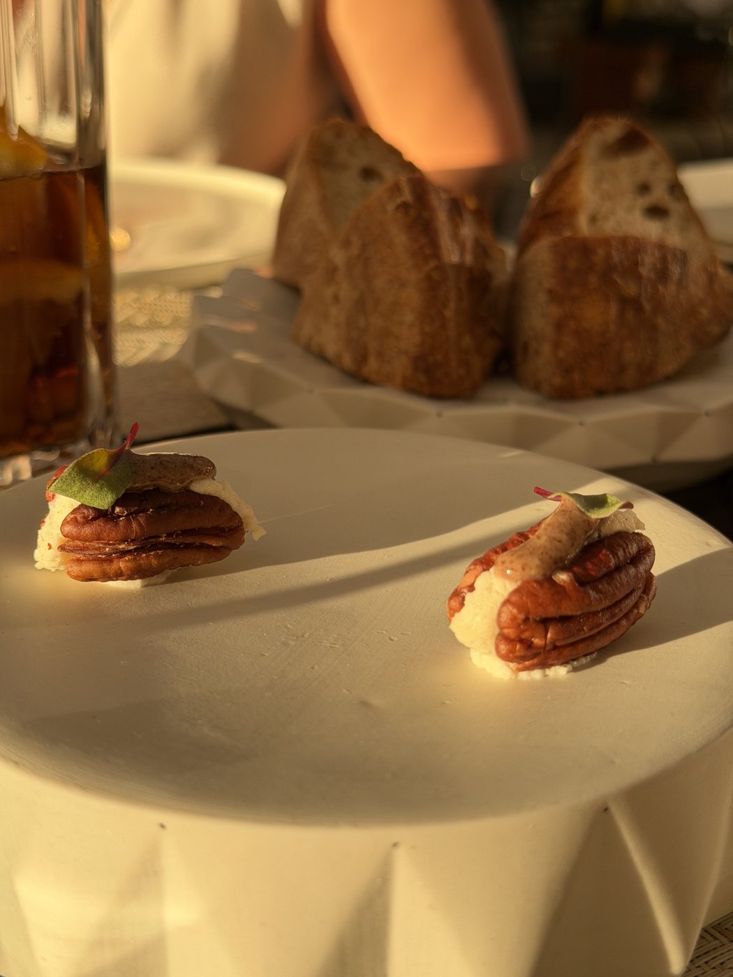 Dessert canapés styled on a stand